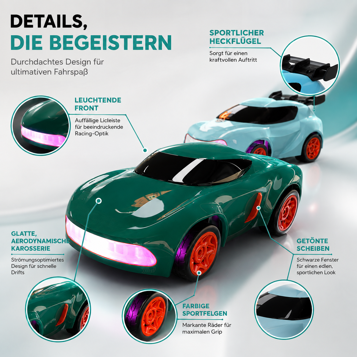 Mini Drift Rennfahrzeug – 4WD mit Licht & Aktion