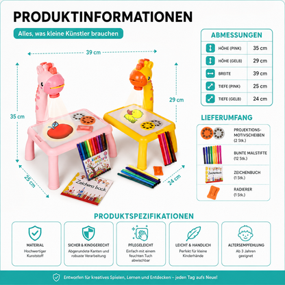 Kreatives Reh-Projektions-Zeichenbrett mit Licht & Musik – Lernspaß pur!