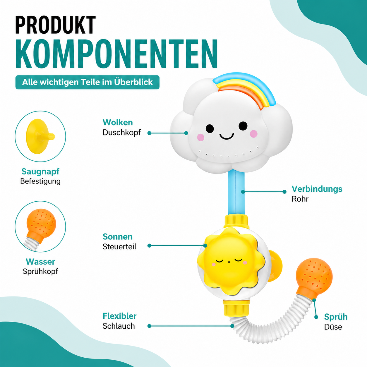 Sprinkler Dusch Badespielzeug für Kinder