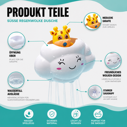 Süße Regenwolke Dusche – Bade Spielzeug mit Wasserfall Spaß