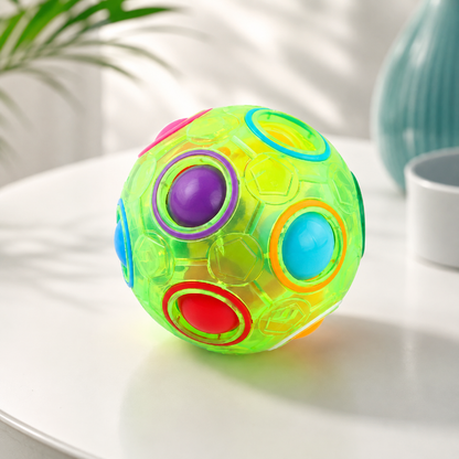 Magischer Regenbogen Puzzleball – Stressabbau für Kinder und Erwachsene Grün