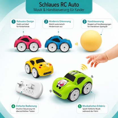 Schlau RC Auto mit Musik & Handsteuerung für Kinder