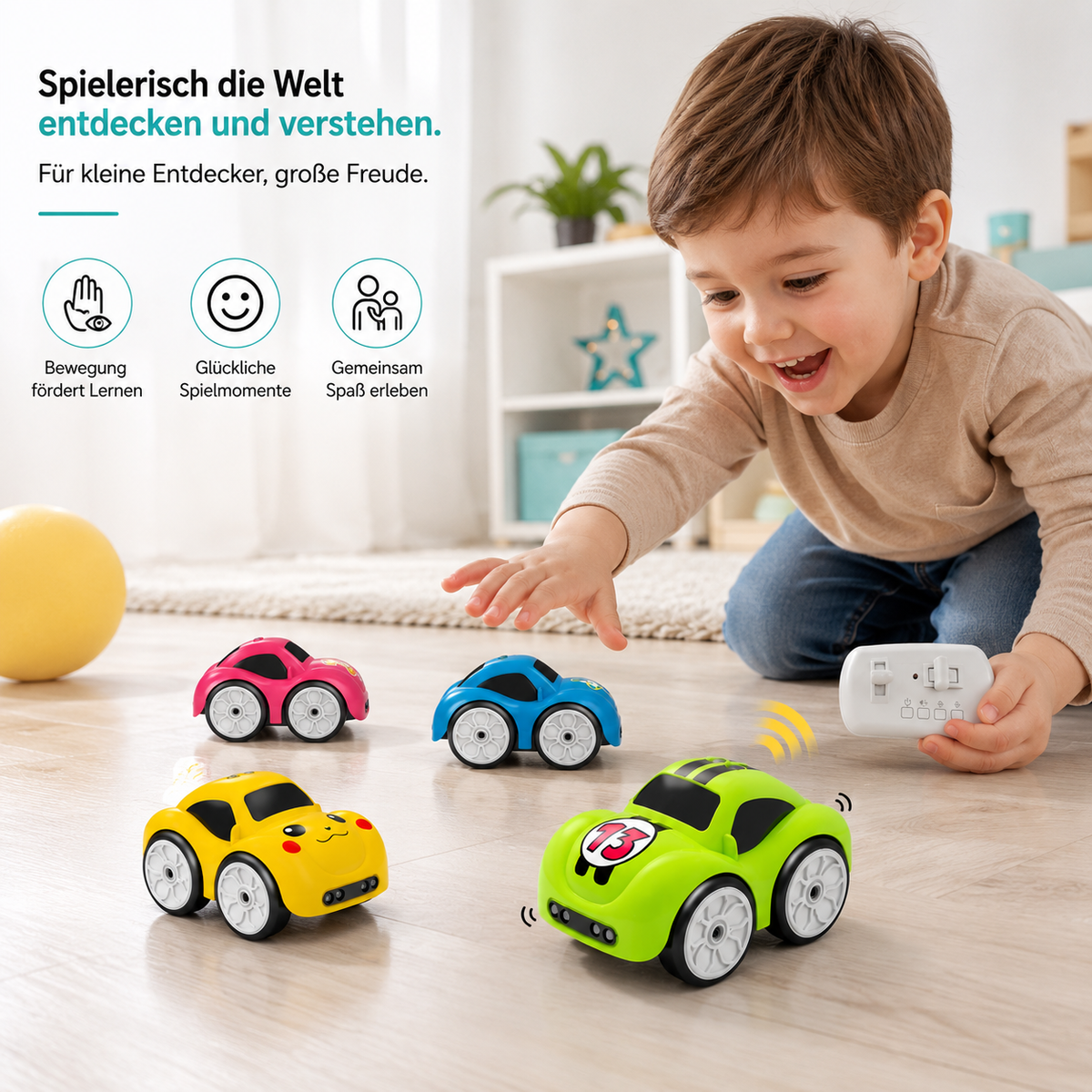 Schlau RC Auto mit Musik & Handsteuerung für Kinder