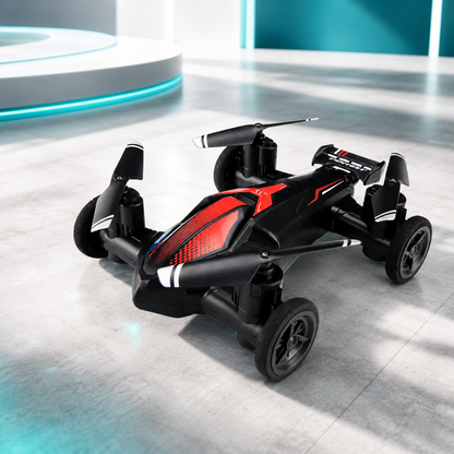RC Auto mit Flugfunktion für Kinder – fährt und fliegt Rot