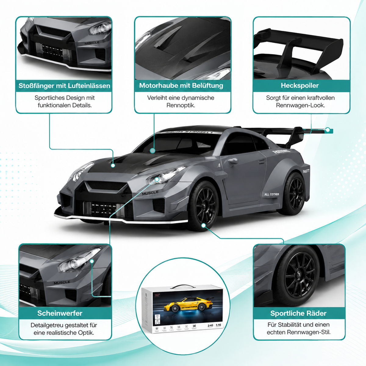 RC Drift Storm Auto – 4WD Präzision Drift Kontrolle