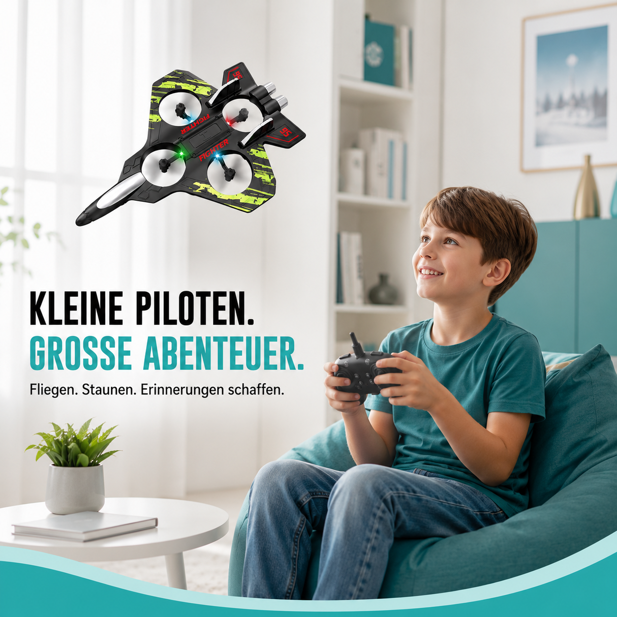 Ferngesteuertes Flugzeug für Kinder mit Gyroskop für stabilen Flug