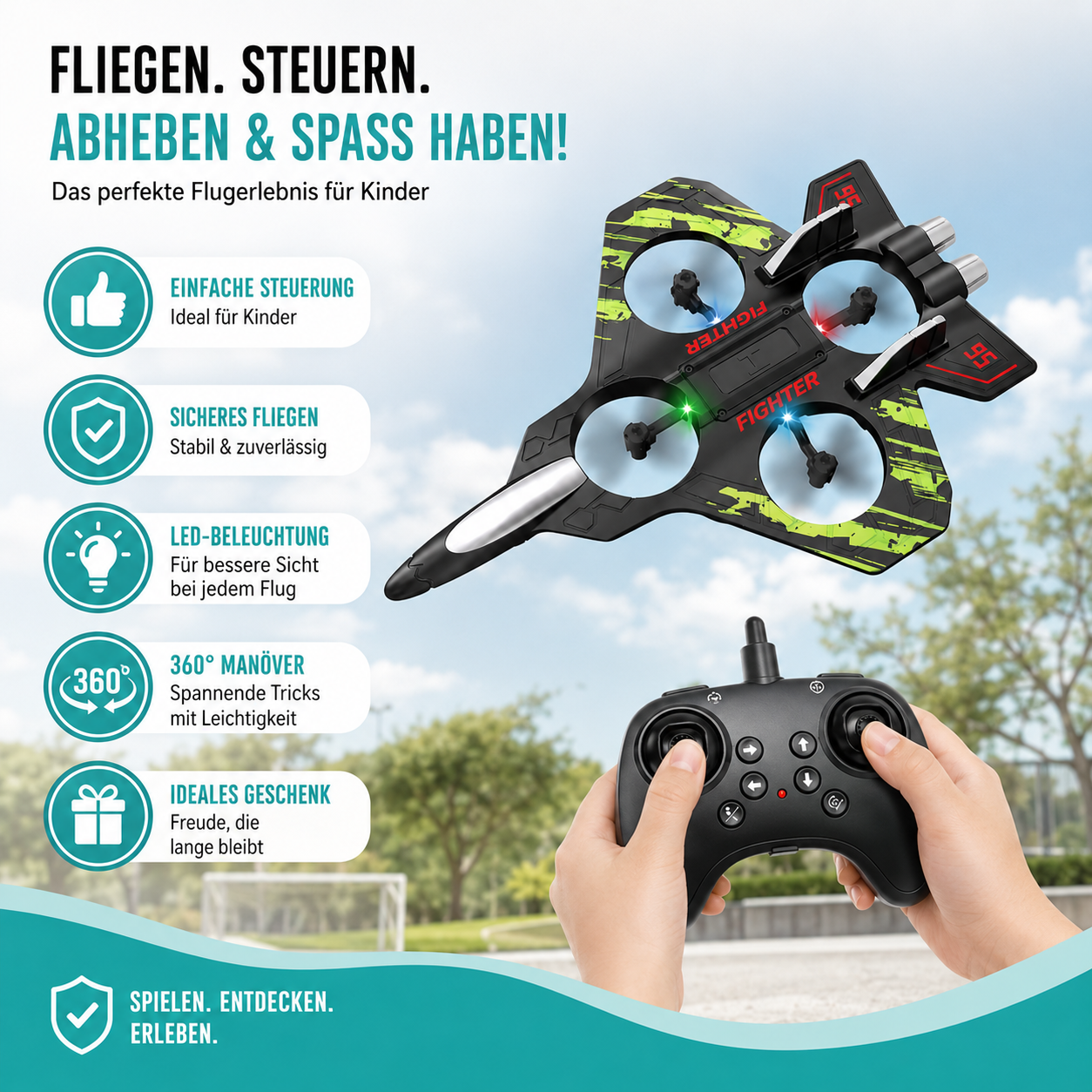 Ferngesteuertes Flugzeug für Kinder mit Gyroskop für stabilen Flug