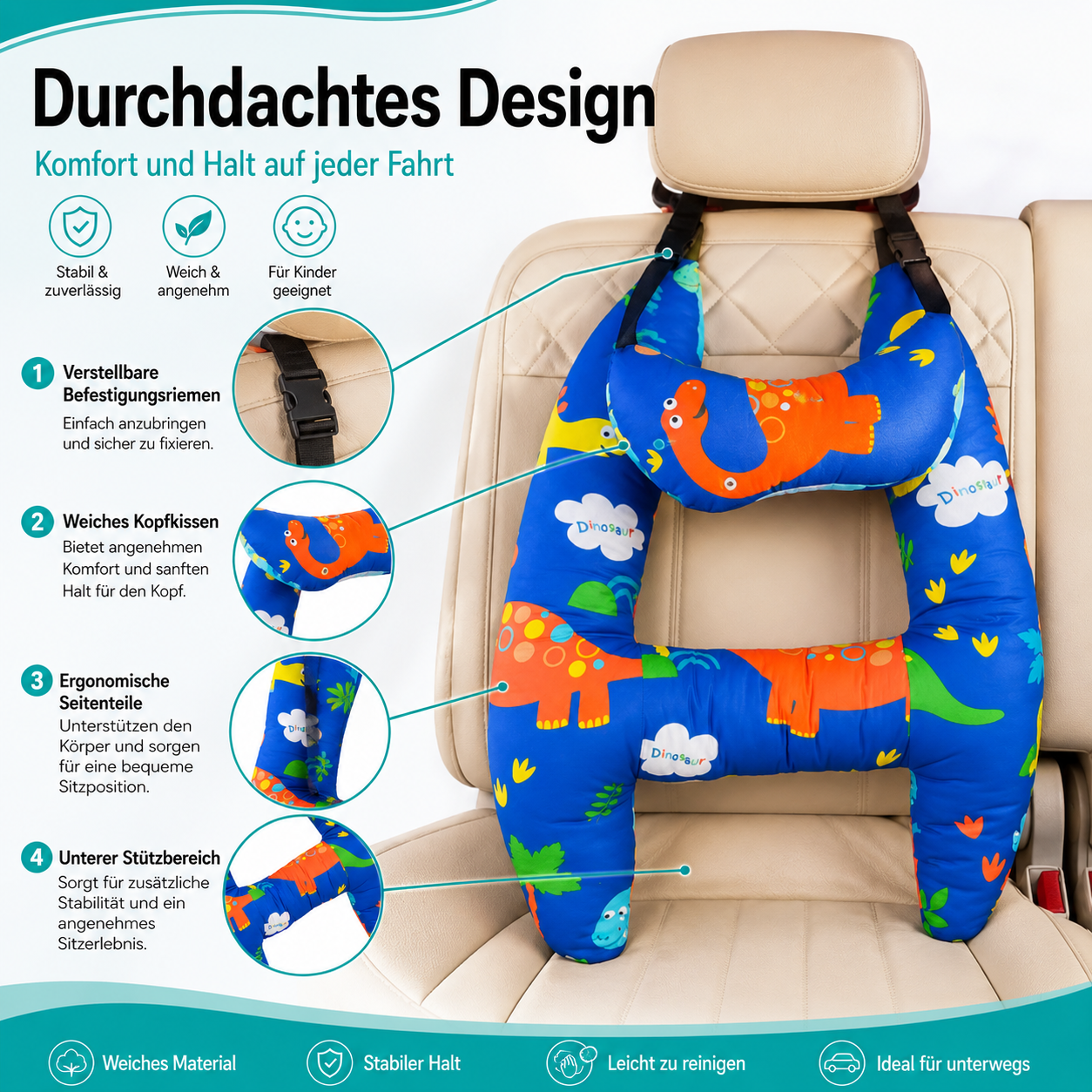 Reisekomfortkissen – Autoschlafkissen für Kinder & Eltern