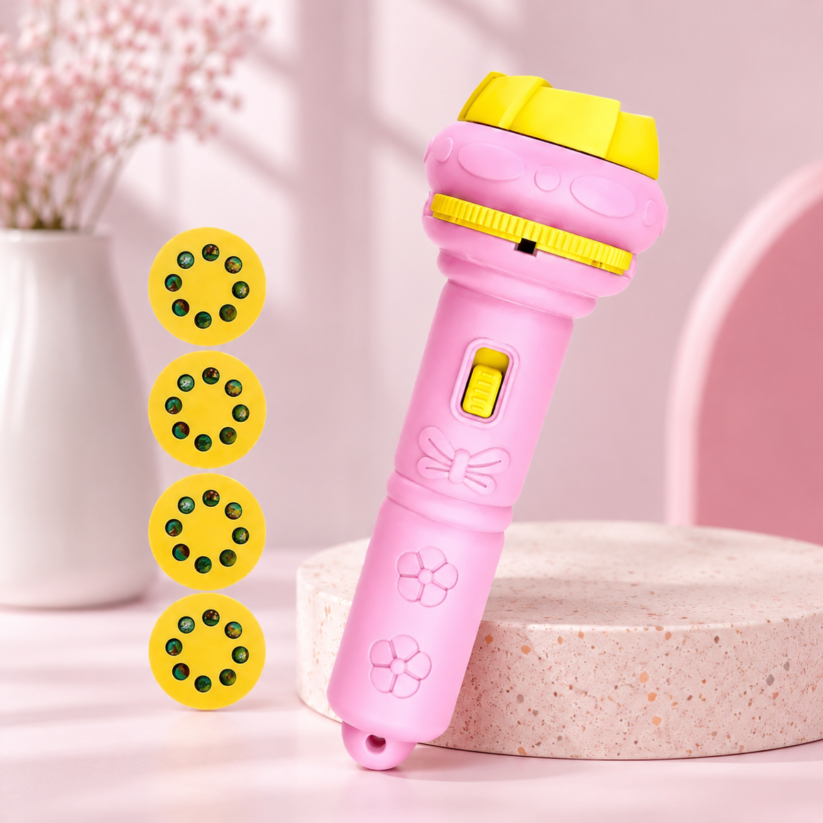 Magische Geschichten-Projektionslampe – Süße Träume für Kinder Rosa