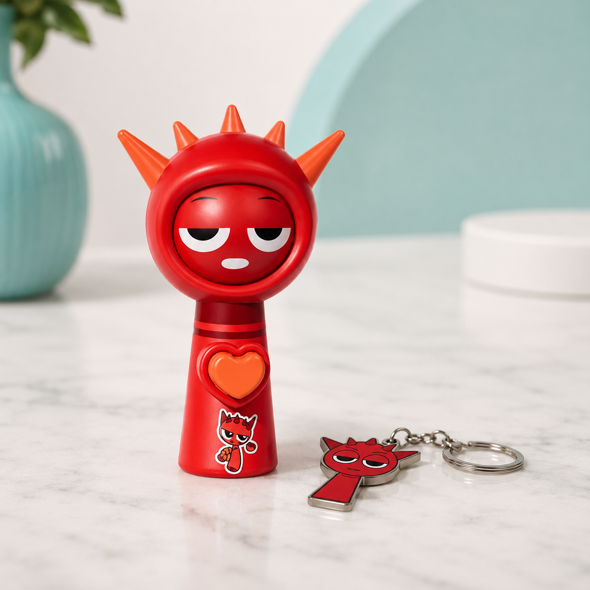 Sprunki Sammelfiguren-Satz – Gesichtsveränderungs-Minispielzeug für Fans Rot