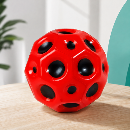 Hochelastischer Lochball – Weicher Sprung- & Stressball für draußen Rot