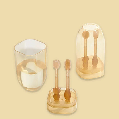 MAMIJOY 3-in-1 Silikon Baby Zahnbürste – Sanfte Pflege für Zunge & Zähne