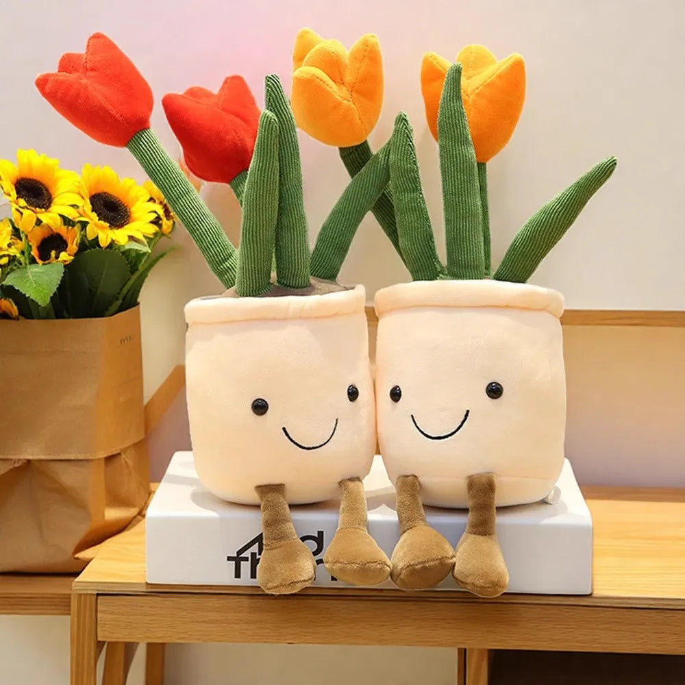 Kuschelige Tulpen-Plüschpflanze – fröhliche Deko fürs Kinderzimmer