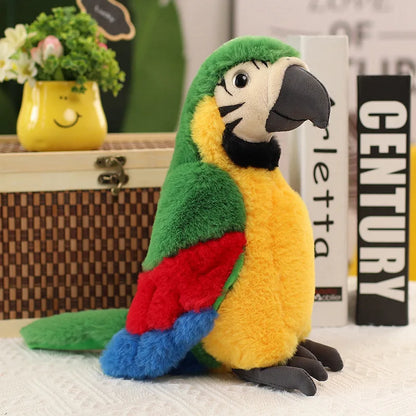 Lebensechte Papageienvogelpuppe – Perfektes Geschenk für Kinder Grün 25cm