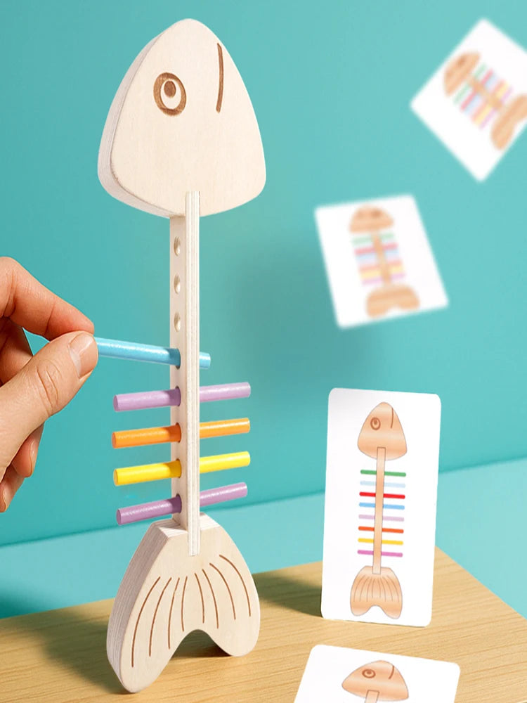 Montessori Farbzuordnung Holzspiel – Fördert Geschick & Konzentration