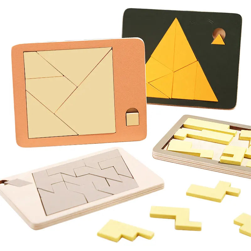 Intelligentes Holzpuzzle für Kinder – Logisches Denken leicht gemacht