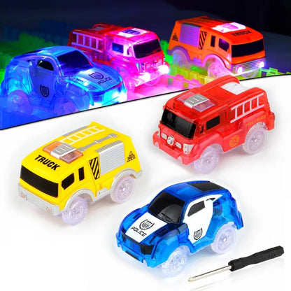 Leuchtende Rennwagen für Magic Tracks – mehr Bahn-Aktion