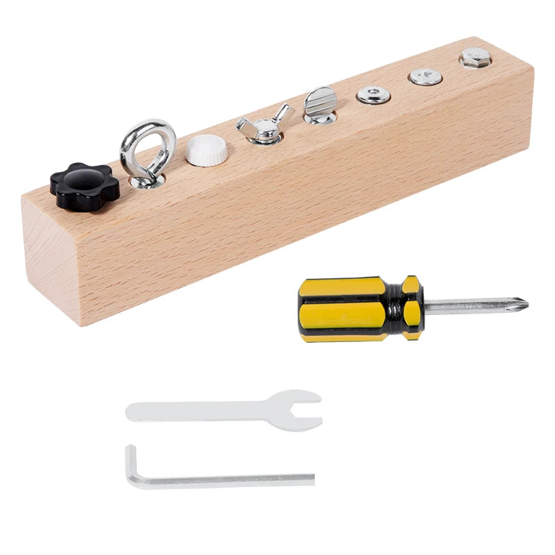 Montessori Holz Werkzeugspiel – Schrauben & Motorik Lernen