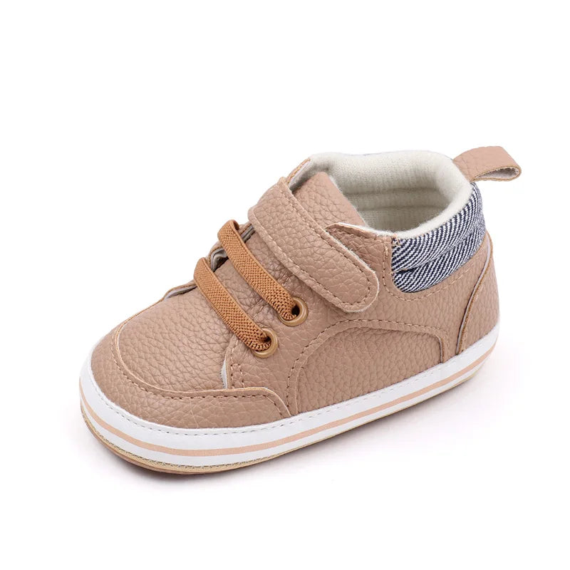 Weiche Baby Prewalker Sneaker für sichere Laufanfänge Khaki