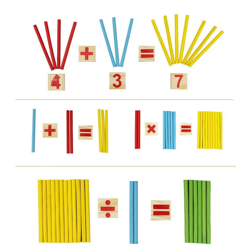 Montessori Zählen Stöcke– Mathe lernen mit Freude & Farbe!