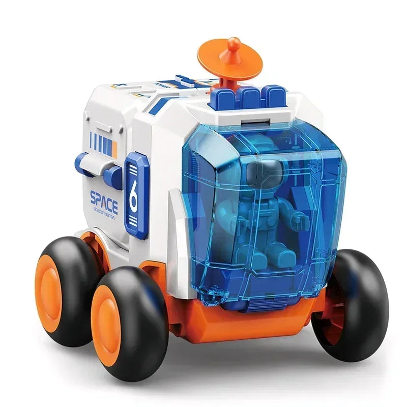 3-in-1 Weltraum Raketen-Spielset mit Astronaut Oranges Weltraumauto