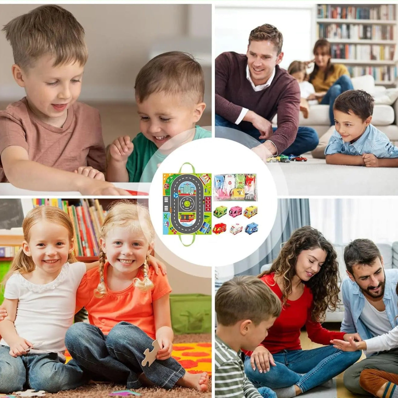 9 Stücke Stoffautos-Spielzeug mit Matte – Für kreative Entdecker