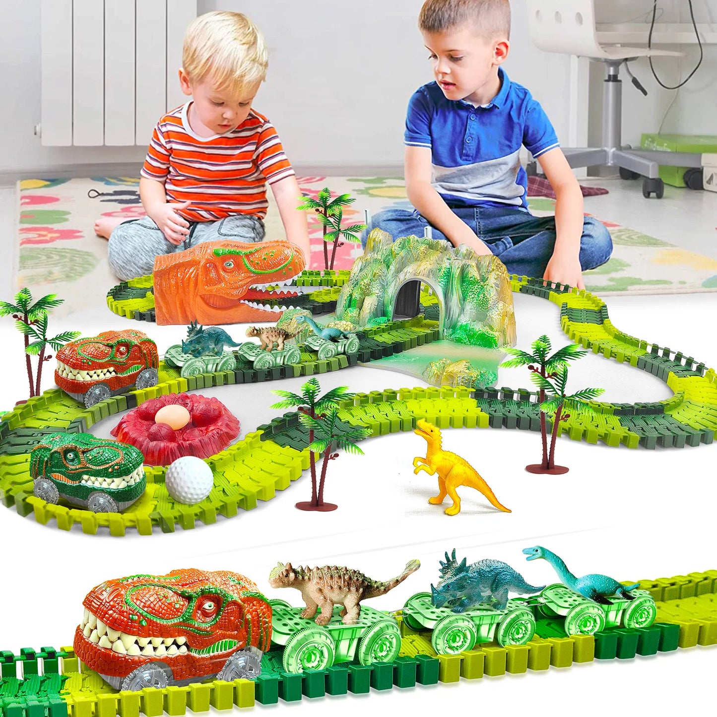 Dinosaur Zug Spielzeug – Rasante Abenteuer auf flexibler Rennstrecke