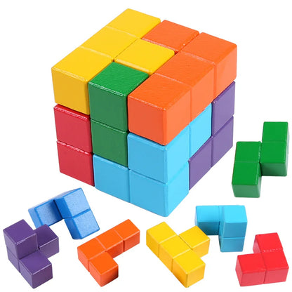 3D Holz-Soma-Würfel – Montessori Denkspiel für Kinder