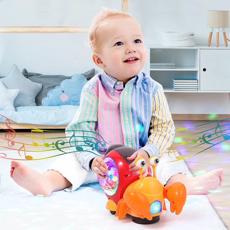 Krabbelnde Krabbe mit Musik & LED – Spaß für kleine Entdecker!