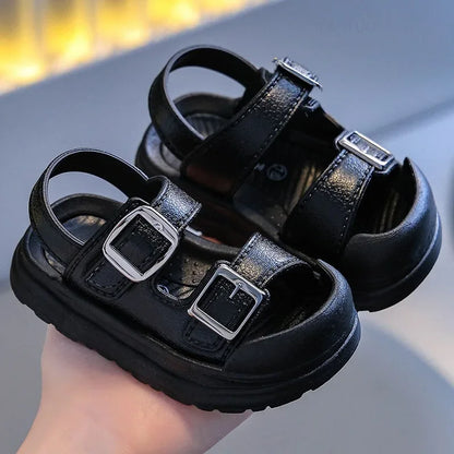 Weiche Anti-Beleg Baby Sandalen – Sicher, Atmungsaktiv & Sommerleicht Schwarz