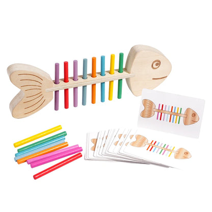 Montessori Farbzuordnung Holzspiel – Fördert Geschick & Konzentration