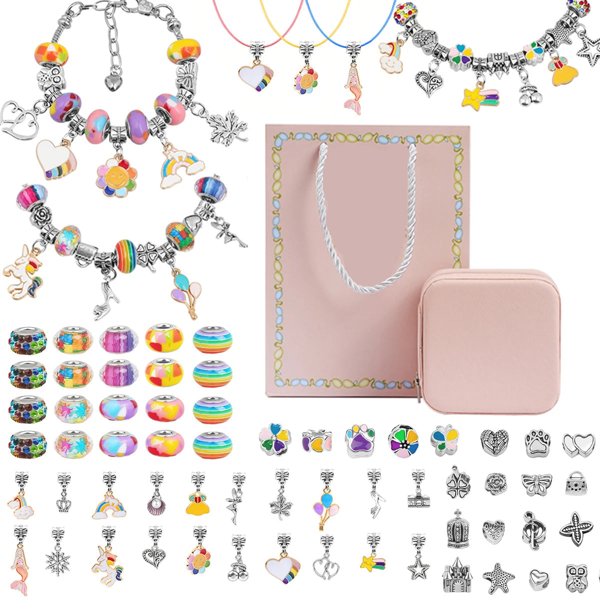 Schmuck-Bastelset für Mädchen – 66 Teile für Spaß & Kreativität