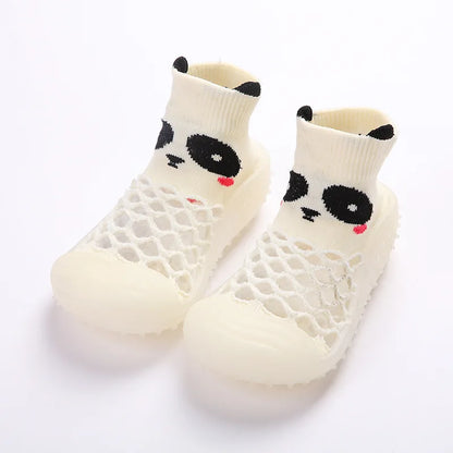 Rutschfeste Babyschuhe – Weich, Atmungsaktiv & Bequem für Erste Schritte Weißer Panda
