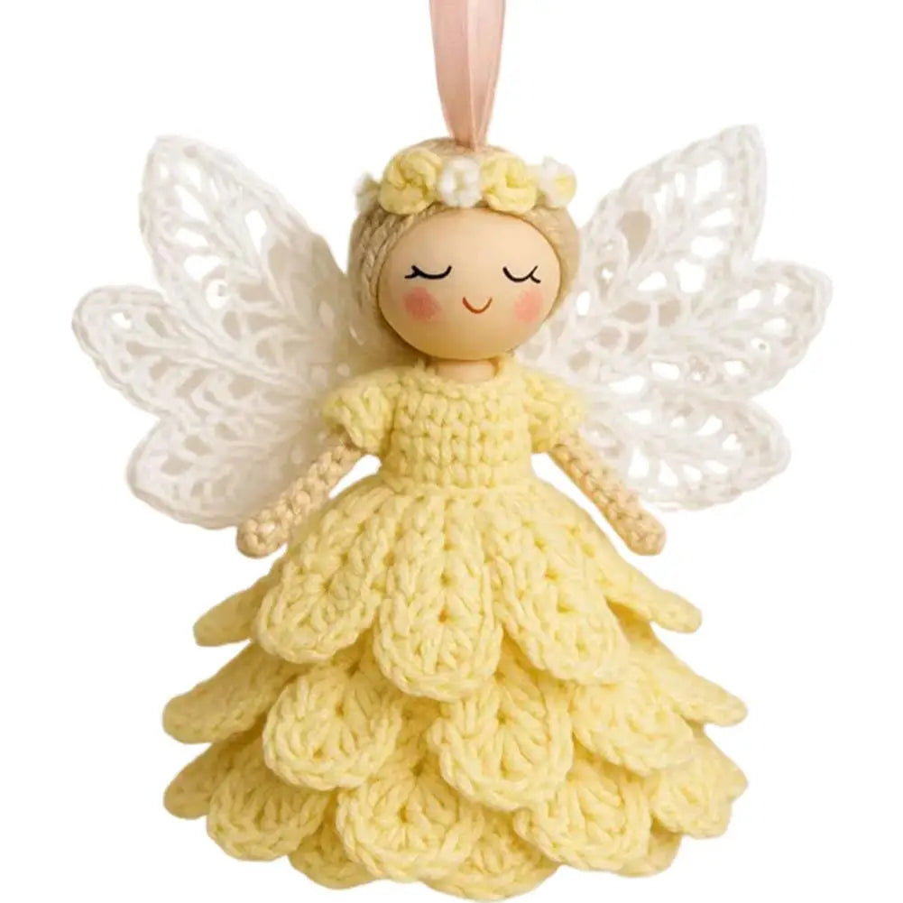 Crochet Angel Satz – Handgemachte Engel fürs Herz Gelb