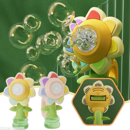 Tanzende Blubberblume mit Licht & Seifenblasen