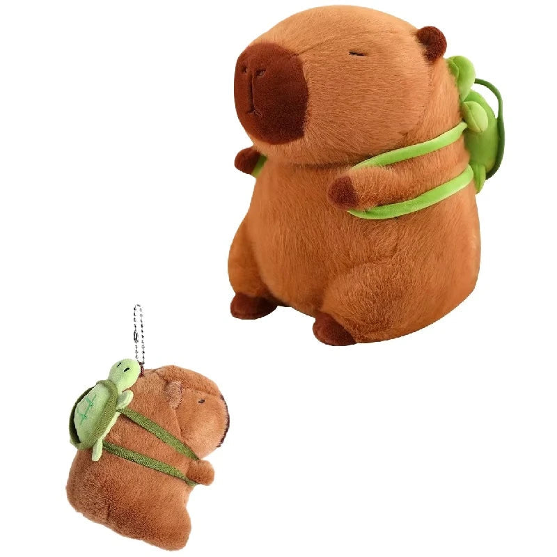Kuscheliges Capybara Plüschtier – Mit süßem Schildkröten-Rucksack!