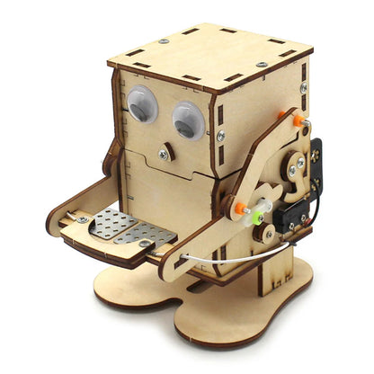 DIY Roboter Bausatz für Kinder – STEM Lernspielzeug aus Holz