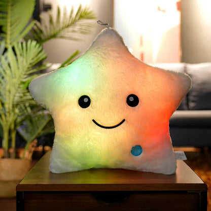 Leuchtender Stern Plüsch – Kuscheltier & LED Nachtlicht Weiß