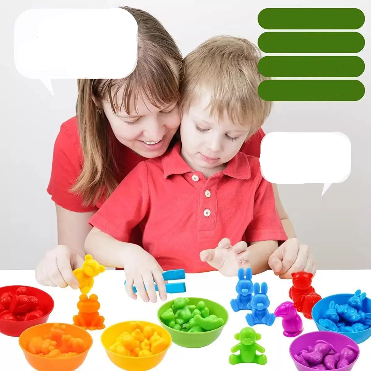 Montessori Regenbogen Tiere – Sortieren, Zählen & Lernen