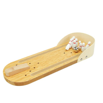 Mini Holz-Bowling Set – Lernspaß für Kinder & Familie