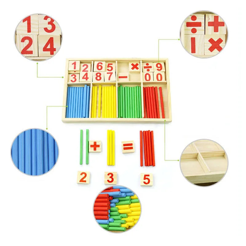 Montessori Zählen Stöcke– Mathe lernen mit Freude & Farbe!