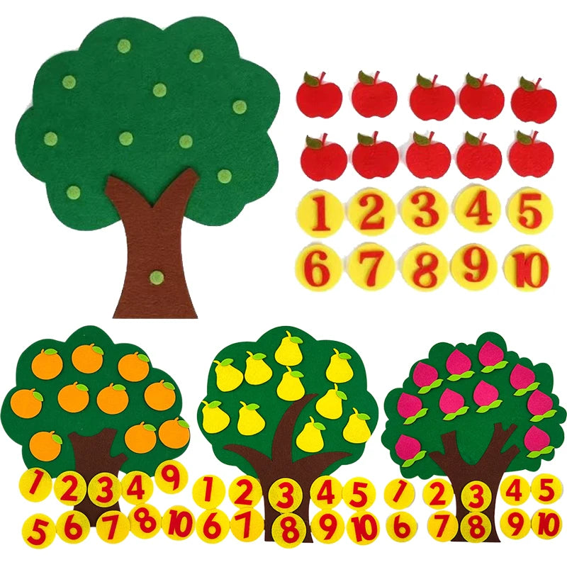 Montessori Filz-Puzzle Fruchtbaum– Kreatives Lernen & Spaß