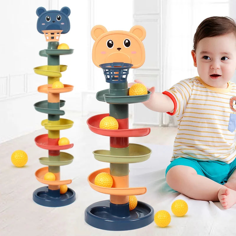 Bunte Rollen Ball Turm– Spielend lernen & staunen
