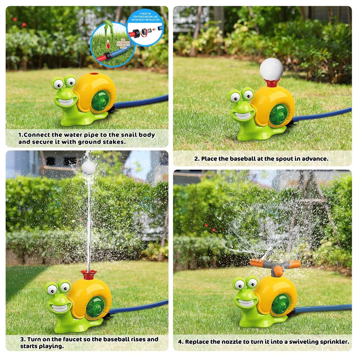 Sommer Schnecken Wassersprinkler – Spaß & Abkühlung Ich bin Garten