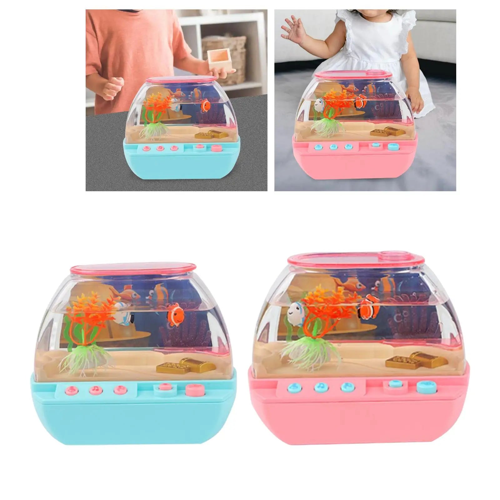 Magisches Spiel-Aquarium mit Musik, Licht & Fischen