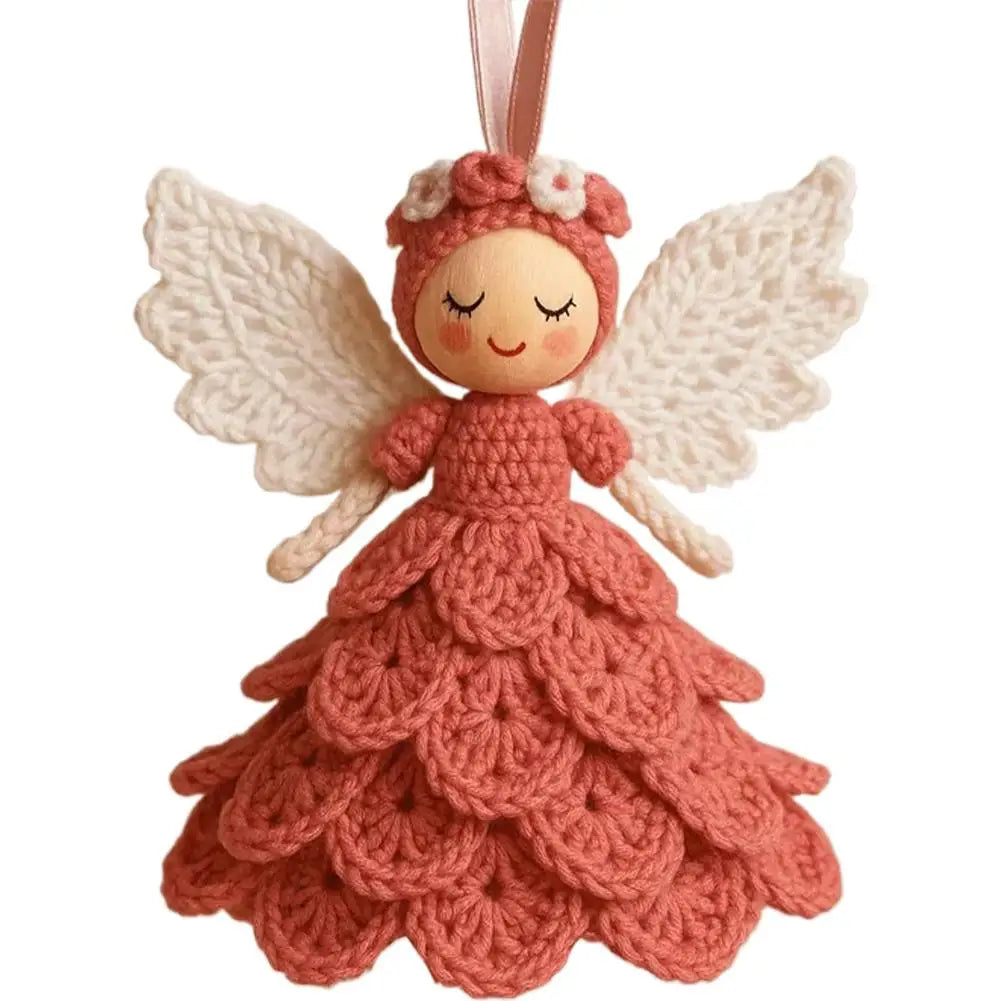 Crochet Angel Satz – Handgemachte Engel fürs Herz Rot