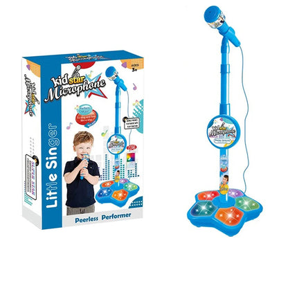 Kinder Mikrofonständer – Singe, lache & lerne mit Spaß! Blau