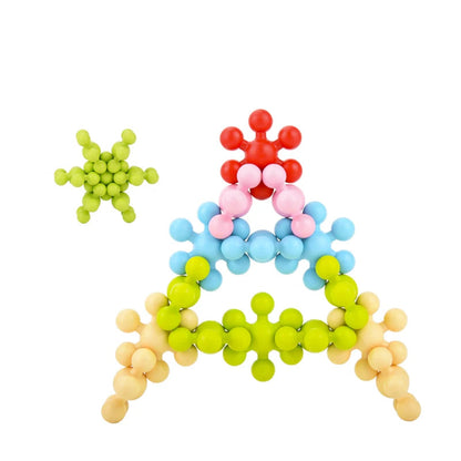 3D-Schneeflocken-Bausatz – Drehbare Kreativbausteine für Kinder