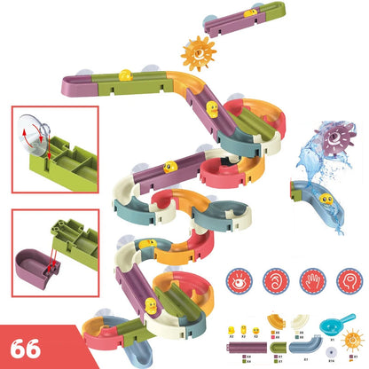 Bunte Badespaß-Rutsche - fröhliche & lernreiche Badezeit