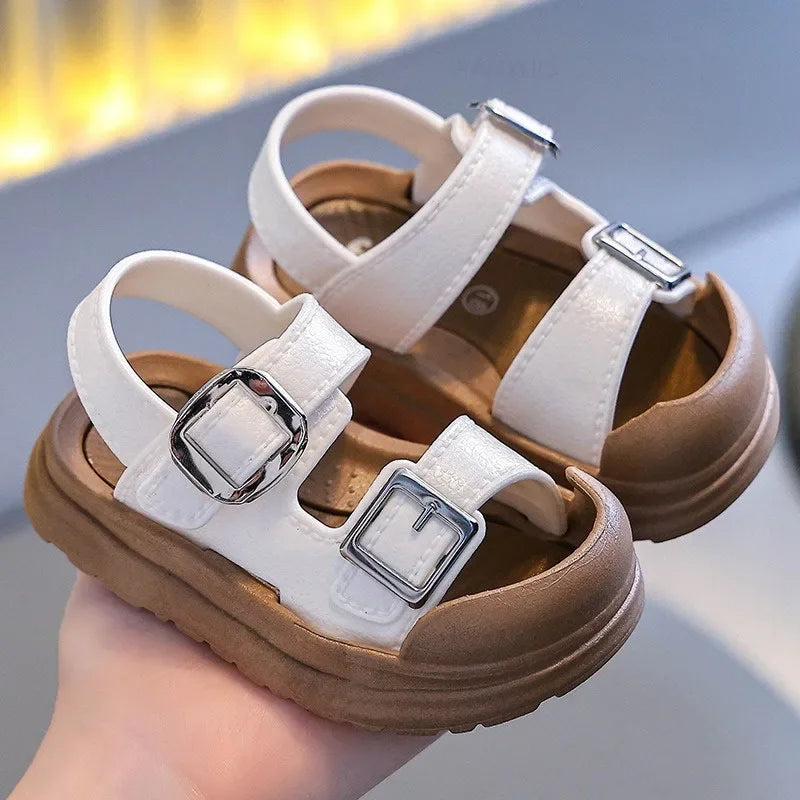 Weiche Anti-Beleg Baby Sandalen – Sicher, Atmungsaktiv & Sommerleicht Weiß